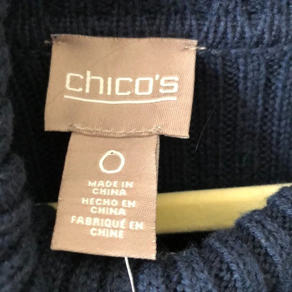 Chico’s‎ NEW Women’s U.S 4/6 Kay Ombré Cowl Ribbed Pullover Sweater - Picture 3 of 7